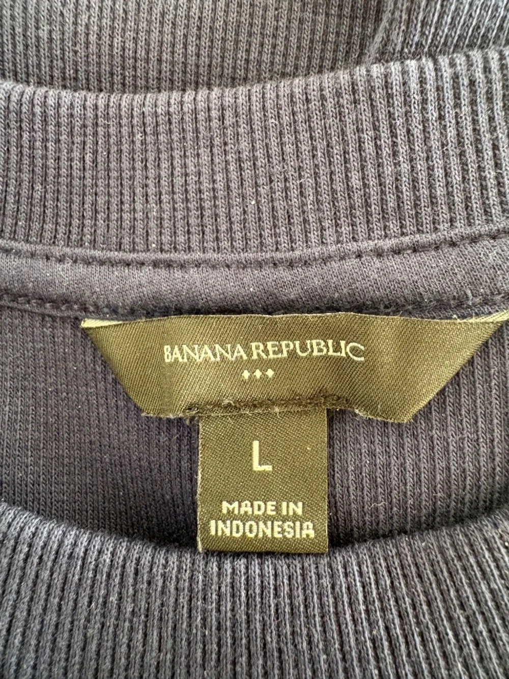 Banana Republic Men's Mini Ribbed Shirt NWOT - Large - Navy blue